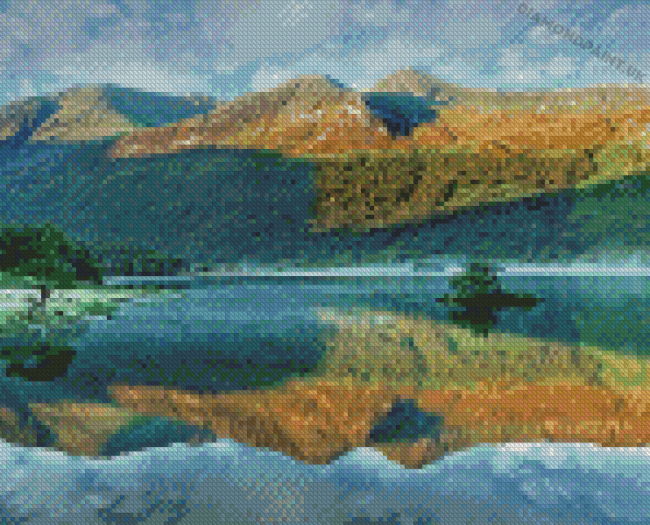 Crummock Lake Water Reflection Diamond Painting