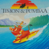 Disney Lion King Timon And Pumbaa Poster Diamond Painting