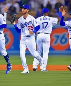 Dodger Baseball Players Diamond Painting