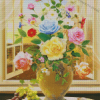 Fruits And Flowers By Window Diamond Painting