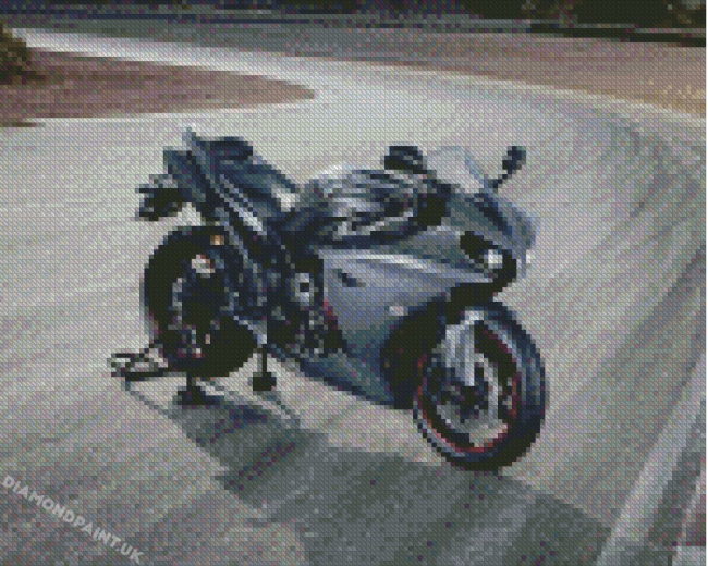 Grey Yamaha YZF R1 Motocross Diamond Painting