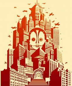 Illustration Metropolis Movie Poster Diamond Painting