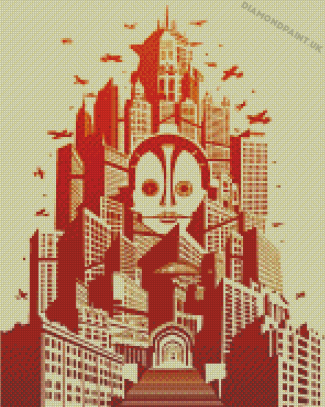 Illustration Metropolis Movie Poster Diamond Painting