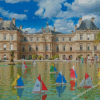 Jardin Du Luxembourg Fountain Diamond Painting