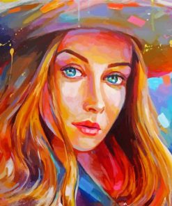 Lady With Blue Eyes Diamond Painting