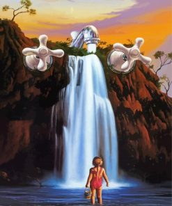 Little Girl In Waterfall Diamond Painting