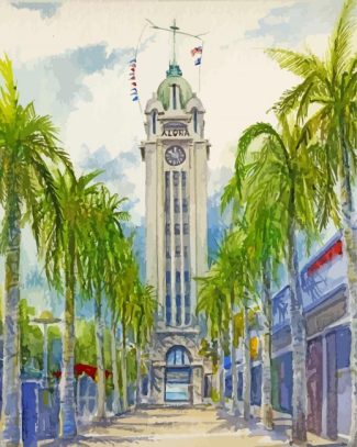 Miami Aloha Tower Diamond Painting