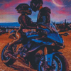 Motorbike Couple Diamond Painting