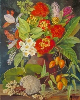 New Zealand Flowers And Fruit Marianne North Diamond Painting