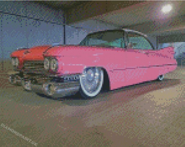 Pink Cadillac 1959 Diamond Painting