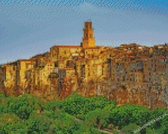 Pitigliano Town In Itally Diamond Painting