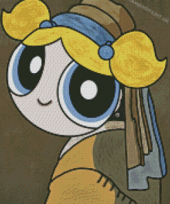 Powerpuff Girl Bubbles Diamond Painting