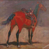 Saddled Horse By Richard Lorenz Diamond Painting