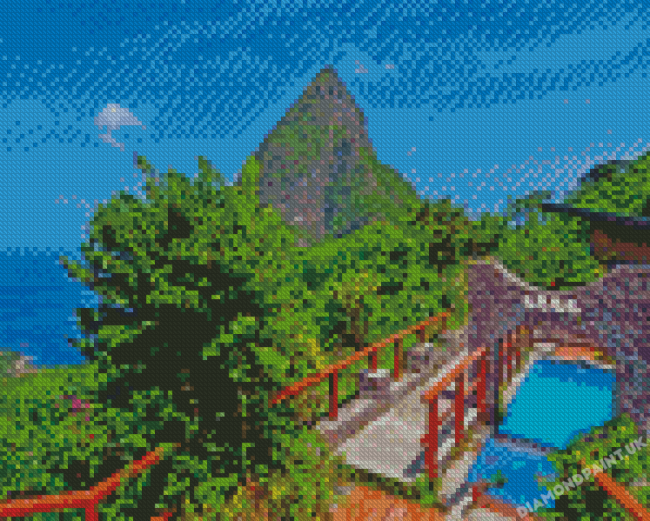 Saint Lucia Caribbean Island Diamond Painting