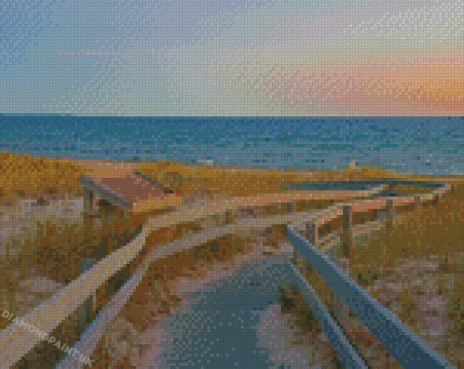 Sandy Neck Beach Boardwalk Diamond Painting