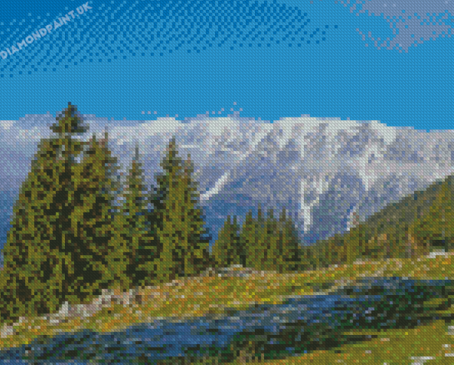 Snowy Carpathian Mountains Diamond Painting