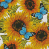 Sunflower With Blue Butterfly Diamond Painting