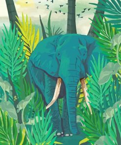 The Elephant In The Jungle Diamond Painting