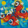 Abstract Cubist Butterfly Diamond Painting