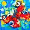 Abstract Cubist Butterfly Diamond Painting