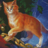 Aesthetic Cat With Mouse Art Diamond Painting