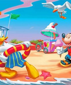 Aesthetic Mickey Mouse And Donald Duck Diamond Painting