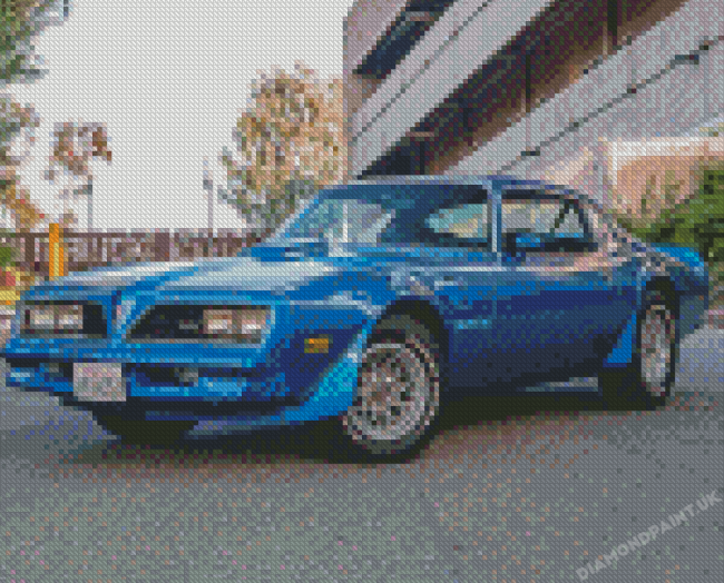 Blue 78 Firebird Diamond Painting