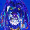Blue Dog Cockapoo Abstract Diamond Painting