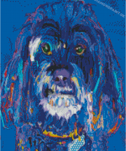 Blue Dog Cockapoo Abstract Diamond Painting