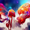 Colorful Jellyfish Diamond Painting