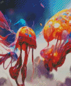Colorful Jellyfish Diamond Painting