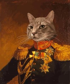 Cool Military Cat Art Diamond Painting