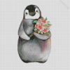 Cute Penguin With Flowers Diamond Painting