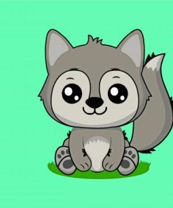 Cute Raccoon Cartoon Diamond Painting