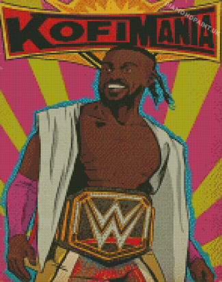 Kofi Kingston Pop Art Poster Diamond Painting