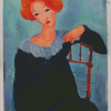 Lady With Red Hair Art Diamond Painting