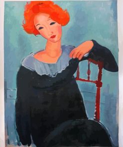 Lady With Red Hair Art Diamond Painting