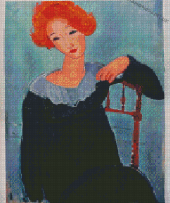 Lady With Red Hair Art Diamond Painting