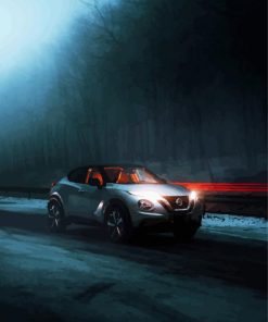 Nissan Juke In Misty Forest Diamond Painting