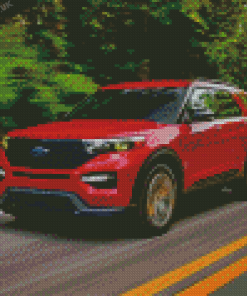 Red Ford Explorer Diamond Painting