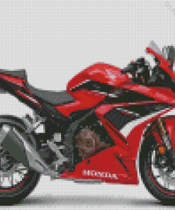 Red Motorcycle Honda Diamond Painting