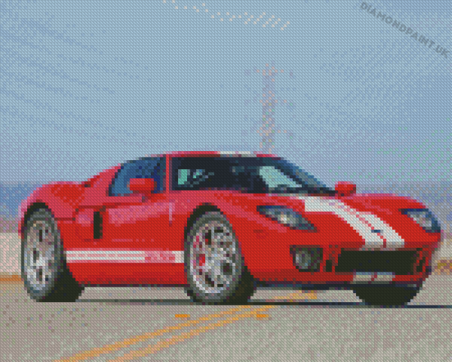 Red Ford Gt Diamond Painting