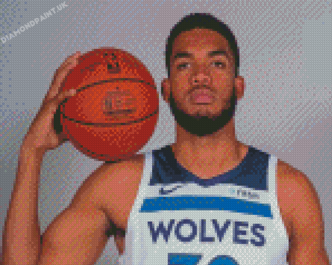The Basketball Player Karl Anthony Towns Diamond Painting