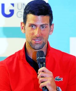 The Serbian Tennis Player Novak Djokovic Diamond Painting