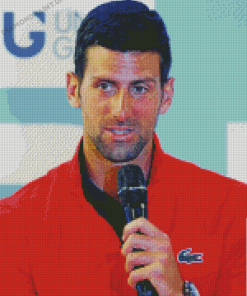 The Serbian Tennis Player Novak Djokovic Diamond Painting