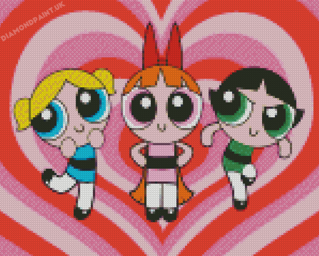 Three Super Girl Cartoon Diamond Painting