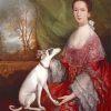 Vintage Woman With Dog Diamond Painting