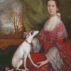 Vintage Woman With Dog Diamond Painting