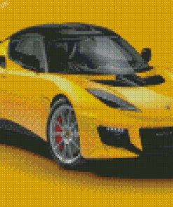 Yellow Lotus Car Diamond Painting