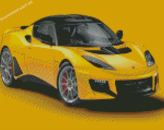 Yellow Lotus Car Diamond Painting